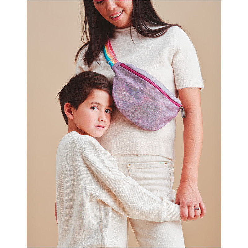 Caramel & Cie Heuptas/Schoudertas voor de mama's - Purple Iridescent