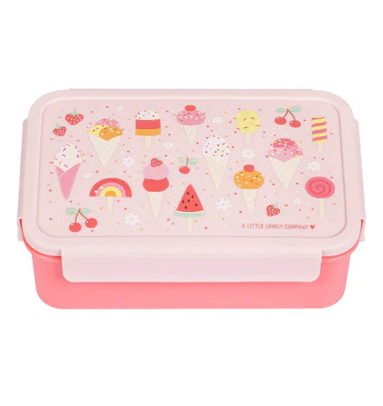 A Little Lovely Company Back to School Set - Drinking bottle XL Stainless Steel/Bentobox - Joy