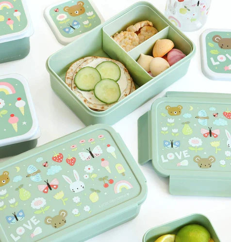 Bundel A Little Lovely Company Back to school set - Drinkfles XL RVS/Bentobox - Joy