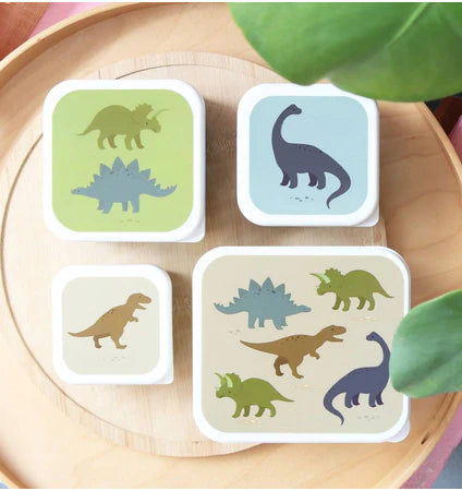 Beau von BO Ein kleiner schöner Unternehmen zurück in die Schule - Trinkflasche/4 Snackboxen/Bentobox - Dinosaurier