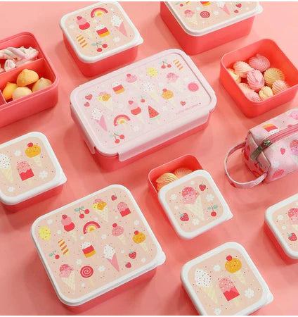 Eine kleine schöne Firma Back to School Set - Trinkflasche XL Edelstahl/Bentobox - Freude
