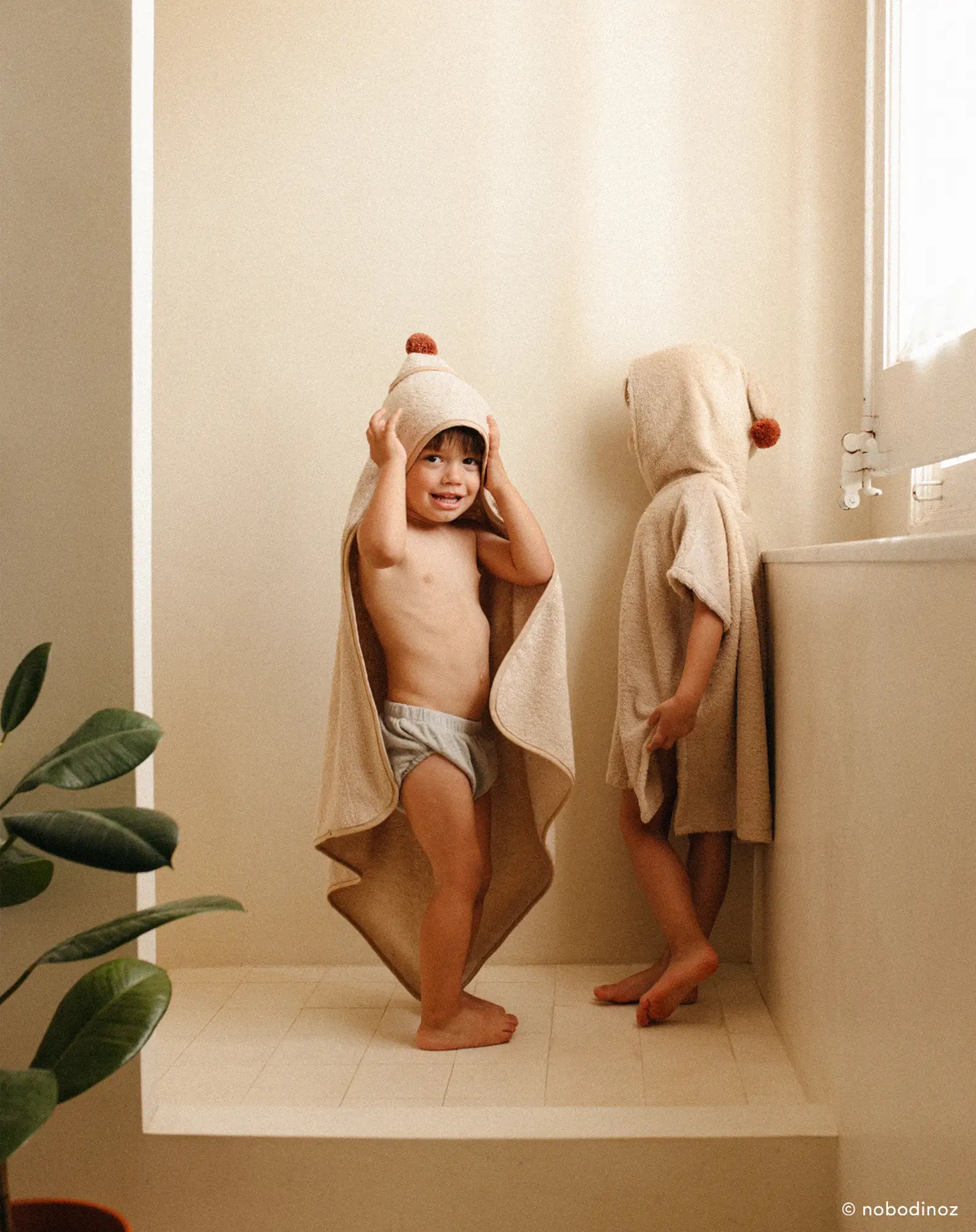 Nobodinoz So Cute Badponcho - 3-5 jaar - 55x58cm - Latte