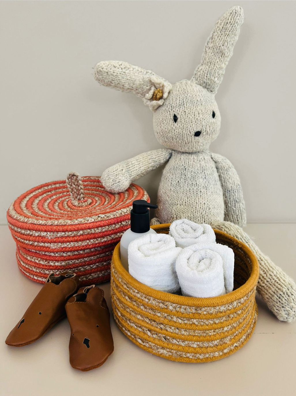 Paniers en jute Atmosphera Kaia lot de 2 pièces - Ø40x31cm - Multi
