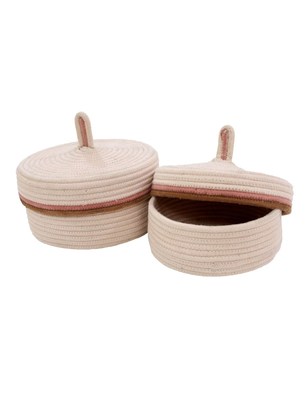 Paniers en jute Atmosphera Kaia lot de 2 pièces - Ø40x31cm - Multi