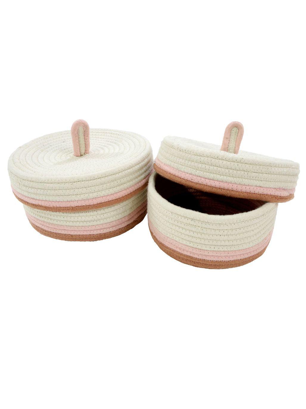 Paniers en jute Atmosphera Kaia lot de 2 pièces - Ø40x31cm - Multi