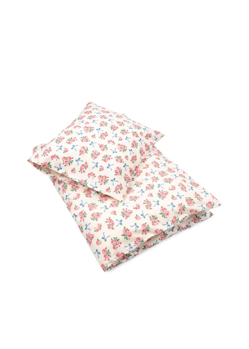 Konges Sløjd Housse de couette simple Gots 140x200cm - Fleur Tricolore