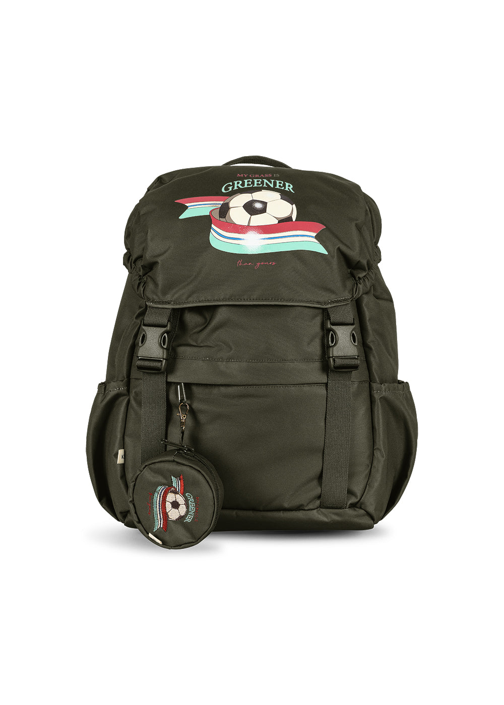 Konges Sløjd Clover Sac à dos/Book bag avec sac de sport et petit portefeuille - Ma Grand Cerise Mahogany