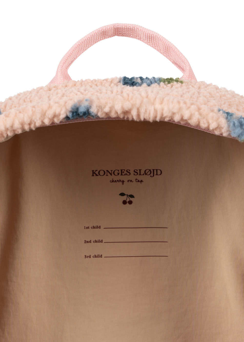 Konges Sløjd Juno Pailletten-Rucksack/Büchertasche – 34 x 25 x 10 cm – Rosette