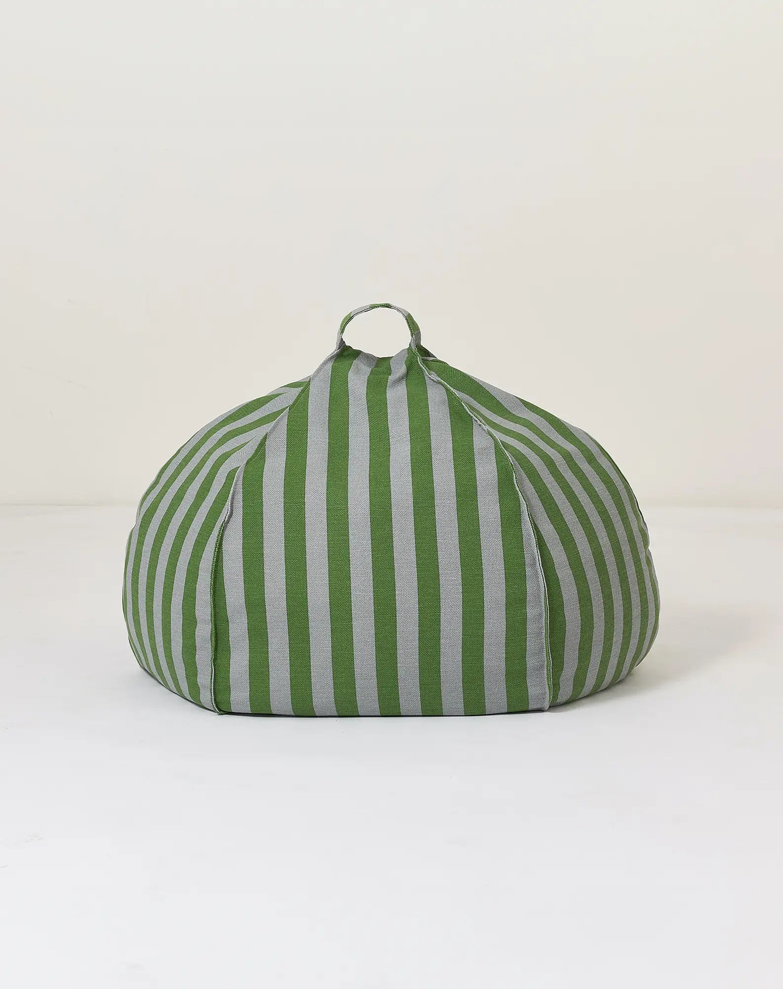 Nobodinoz Ronde Zitzak/Beanbag Vibes Kid Size - 70x70x30cm - Green Blue Stripes