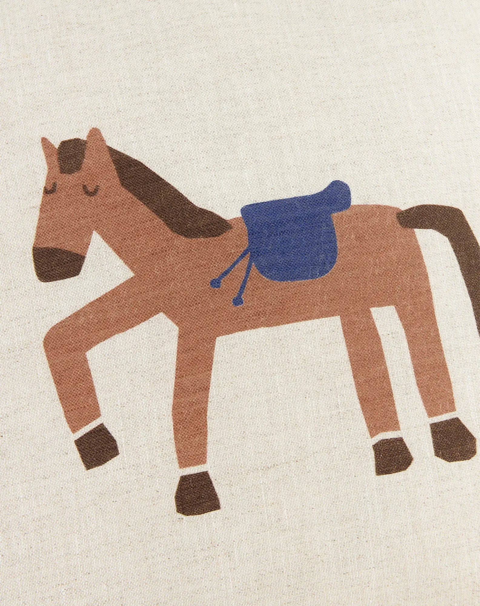 Nobodinoz Vibes Sierkussen - 40x40x8cm - Charcoal Stripes Horse