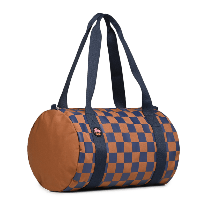 Caramel & Cie Weekendtas/Duffelbag Square - Ochre/Navy