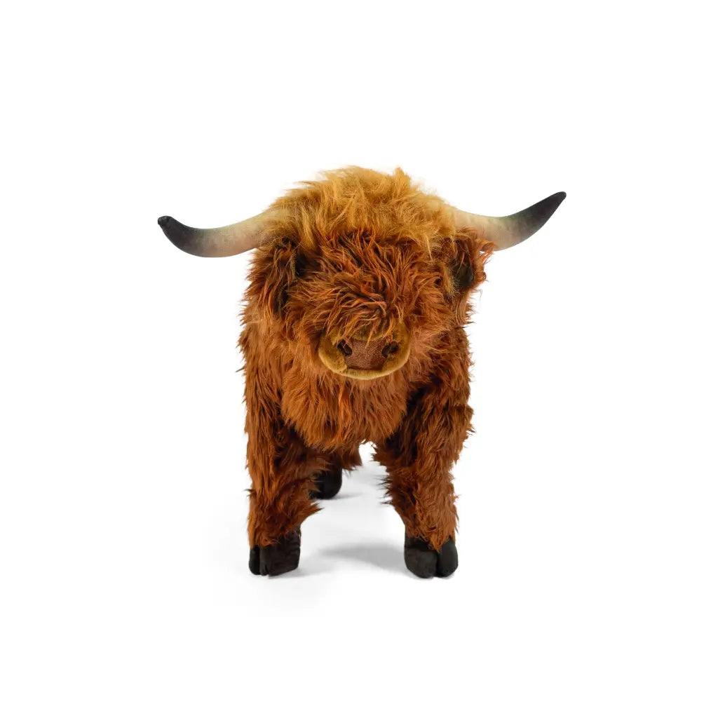 Wild & Soft Plüsch stehende Hochlandkuh – 56 cm – Braun