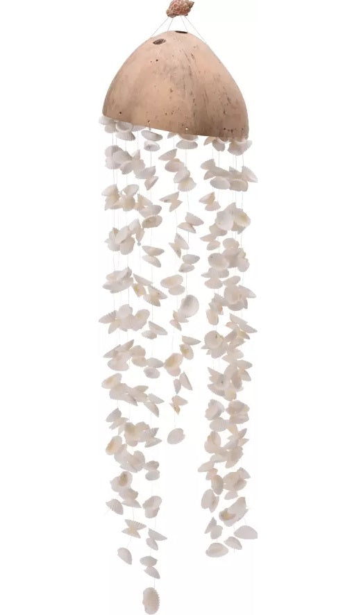 Home & Styling mobiel/windgong met schelpen - H60cm