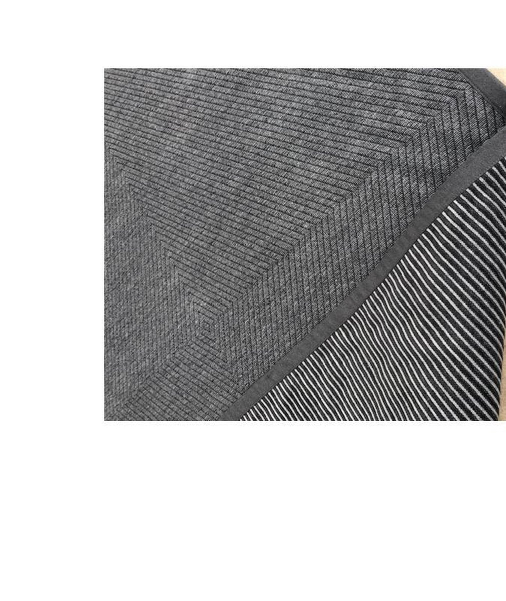 Exclusief Vloerkleed Viva recto verso - tweezijdig vloerkleed - gratis antislip bijgeleverd - grijs grey - 160/230 cm - tapijt - gestreept en visgraat