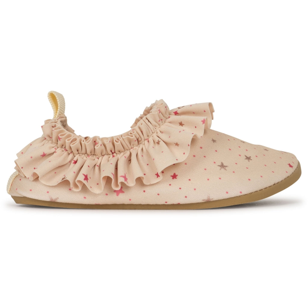 Konges Sløjd Frill Zwemschoenen / Turnpantoffel - Etoile pink sparkle - Zwemslof - Waterschoen - Anti-slip