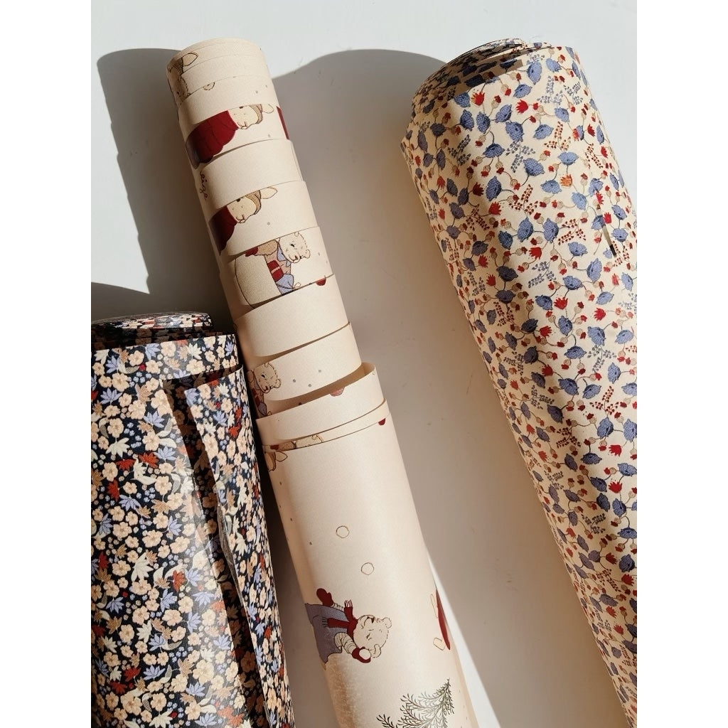 Konges Sløjd Cadeaupapier / inpakpapier - Marche de fleur - 10 meter
