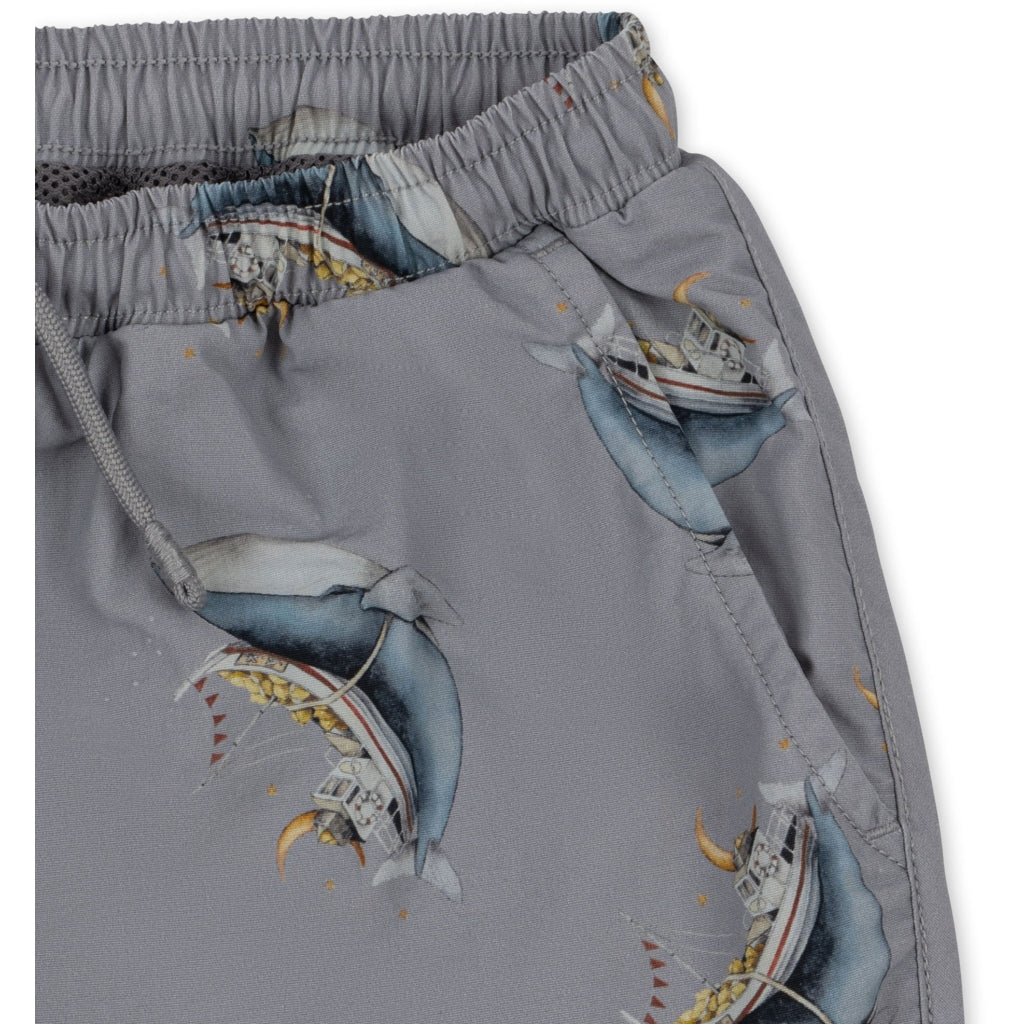 Konges Sløjd Asnou short de bain enfant - Whale Boat