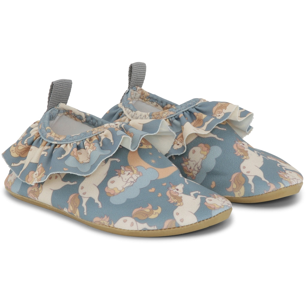 Konges Sløjd Manuca Zwemschoenen / Turnpantoffel - Unicorn Blue - Zwemslof - Waterschoen - Anti-slip