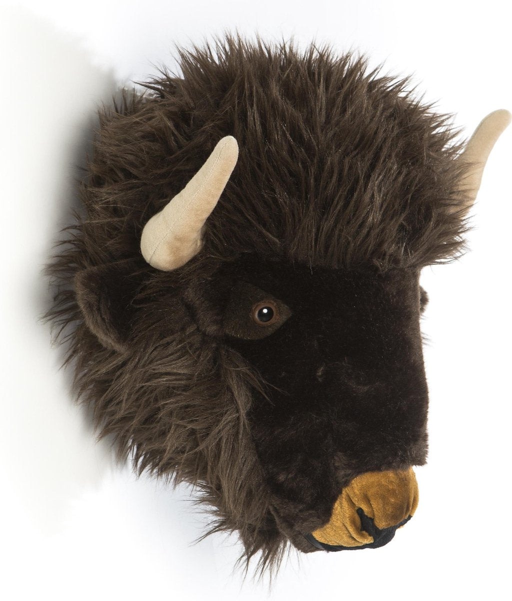 Wild &amp; Soft Alex animal head plush wall decoration - Buffalo