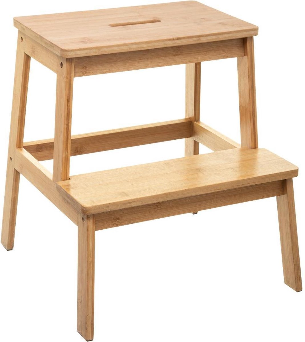 Atmosphera Bamboo Stool - 2 Steps - Stairs - Ladder - Step