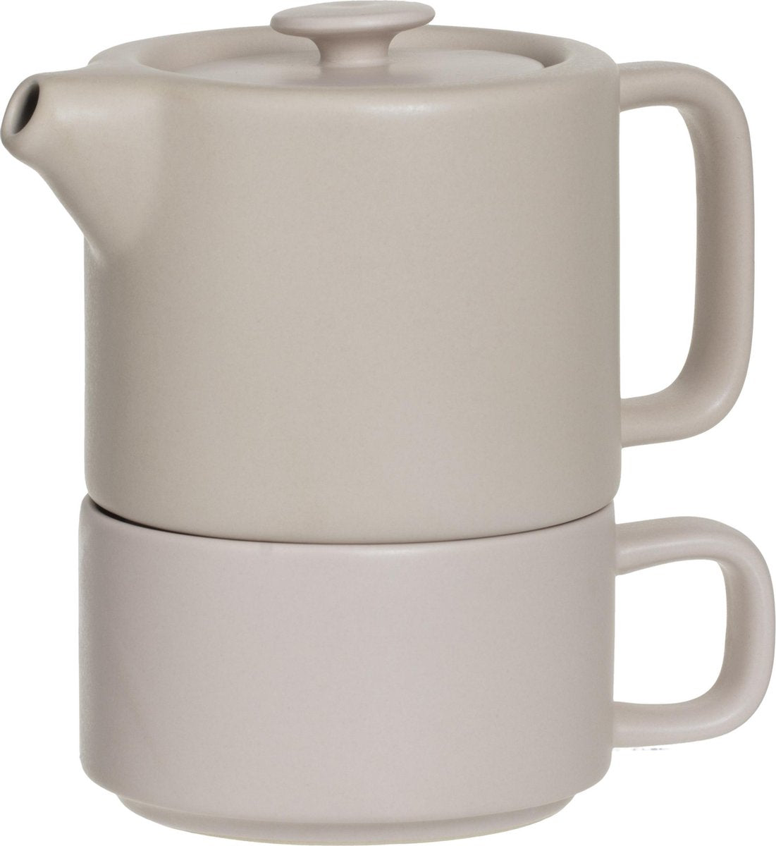 Secret de Gourmet 3 in 1 Theepot + Kopje + Onderzetter Keramiek - Nude Rose