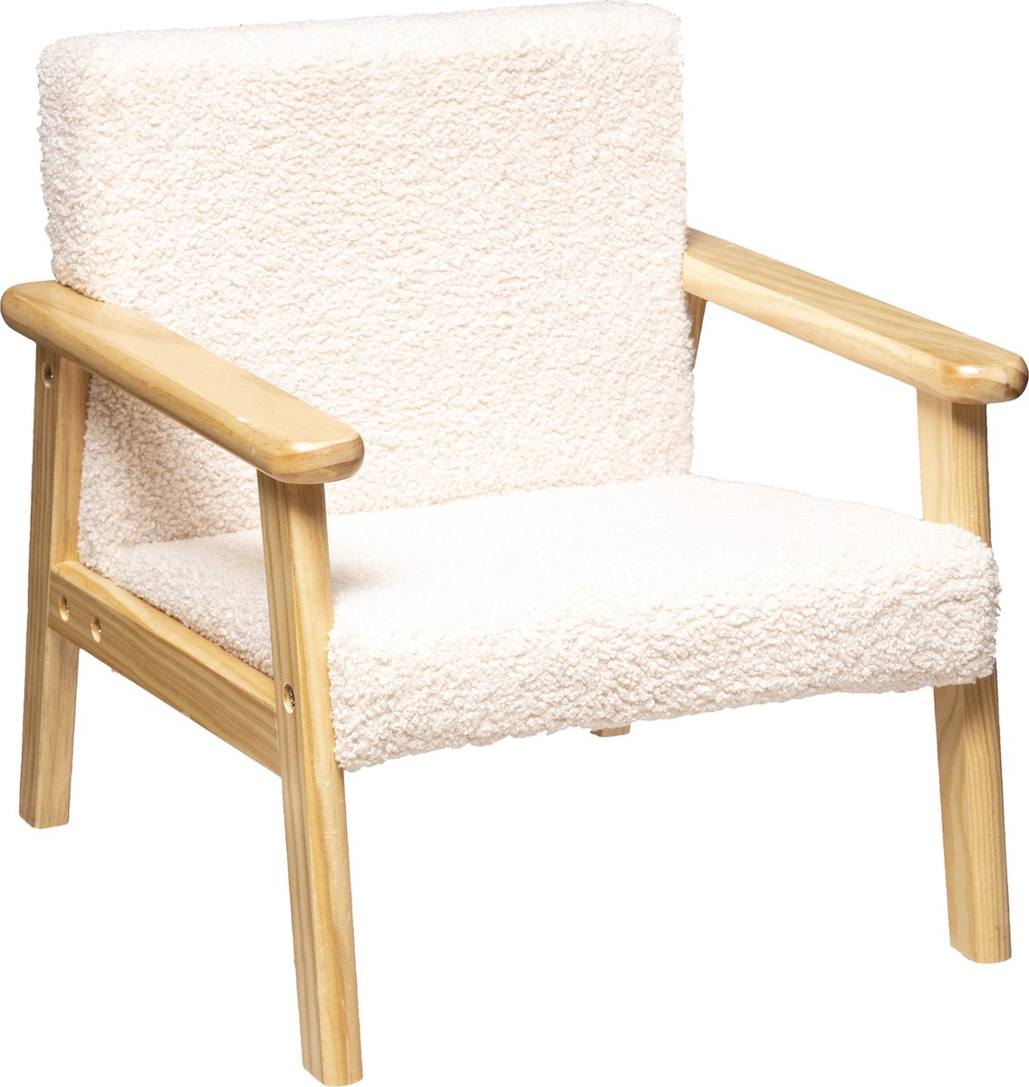 Atmosphera Kids Basile Chaise Enfant Teddy - Blanc