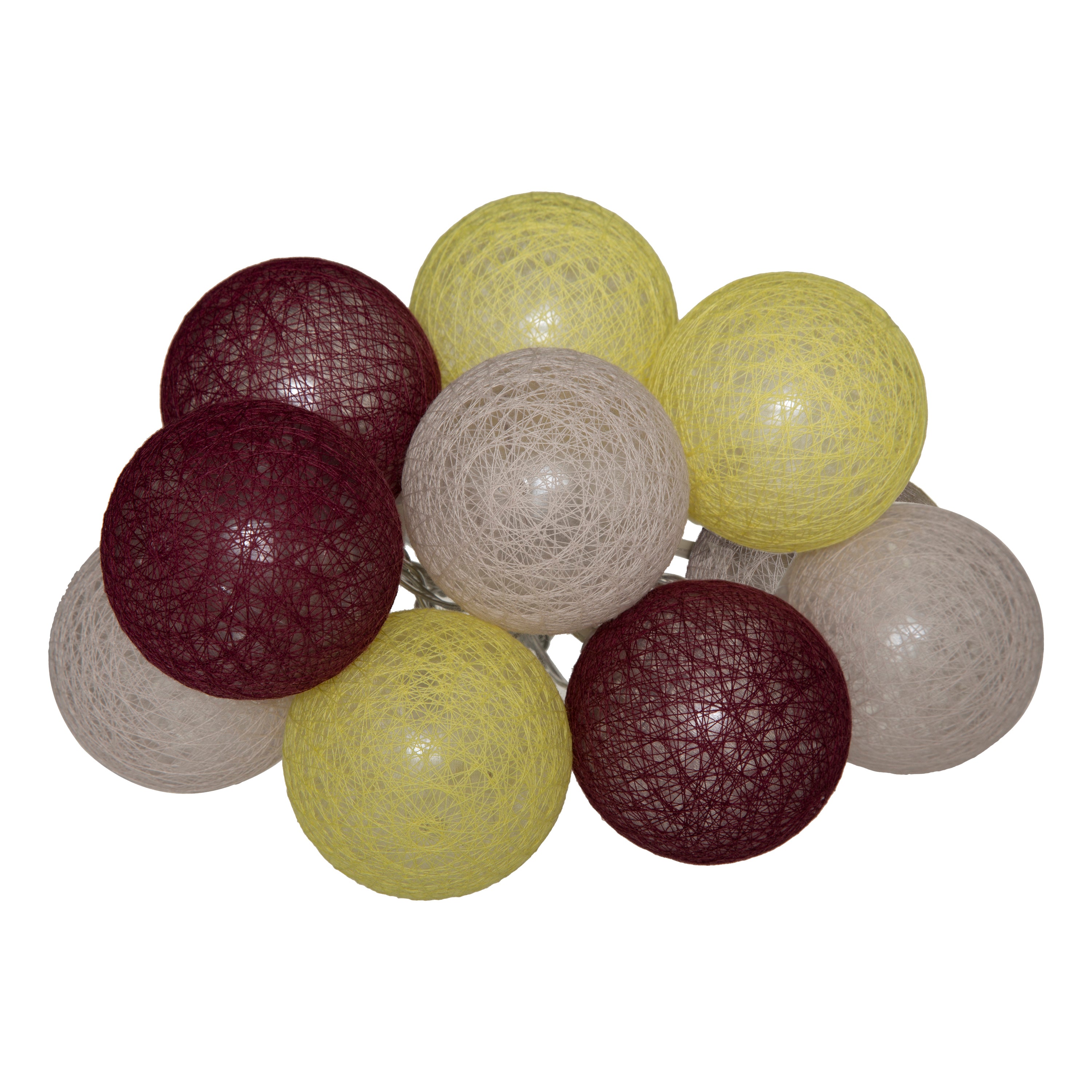 Atmosphera LED Lichtslinger - Batterijen niet inbegrepen - 10 ballen - Ø6cm - Gele variant