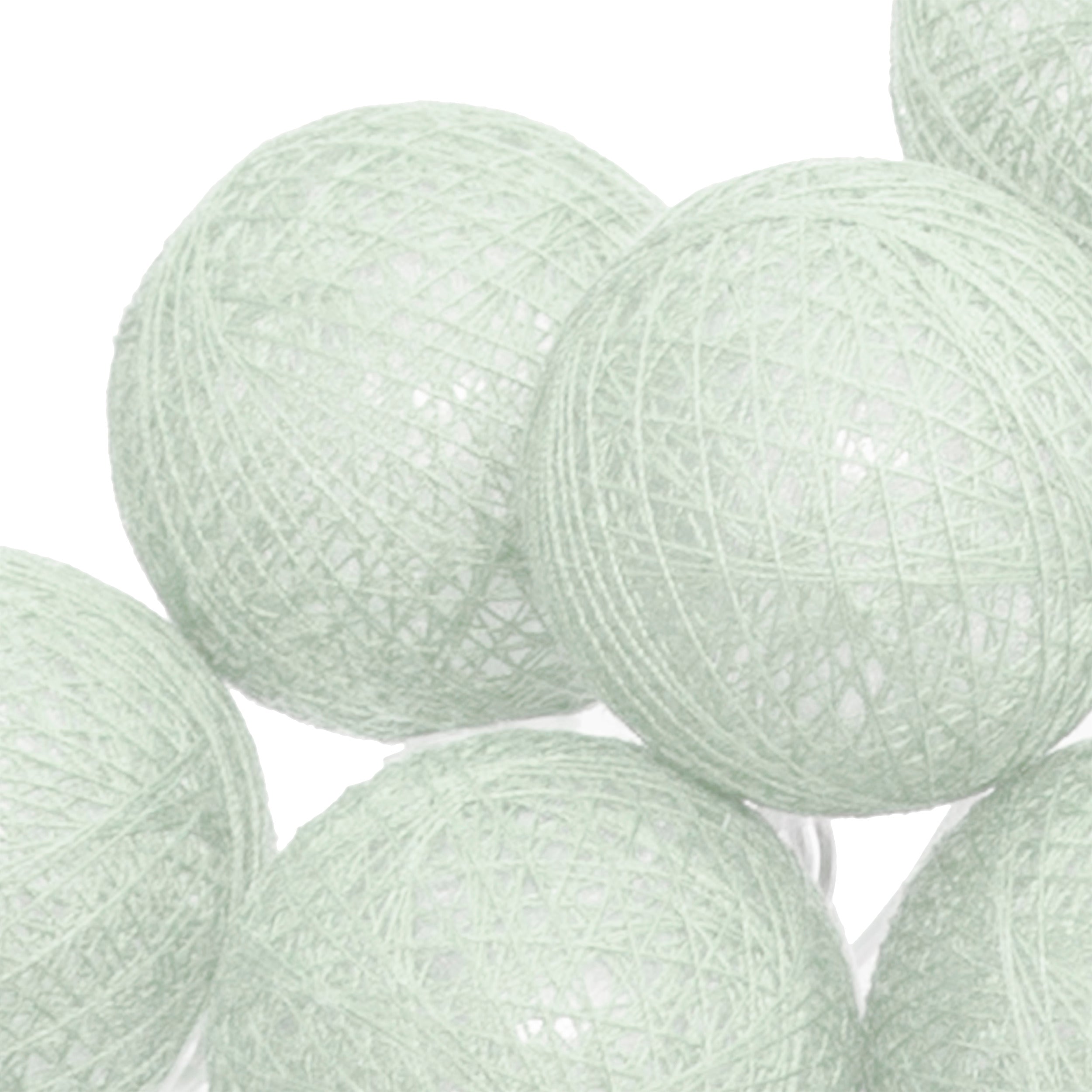 Atmosphera LED Lichtslinger - Batterijen niet inbegrepen - 10 Ballen - Ø6cm - Celadon groen
