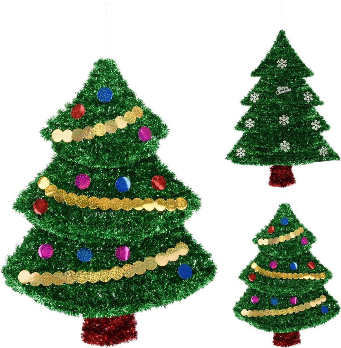 Décoration de Noël Tinsel Sapin de Noël 61 Cm - A suspendre - Noël