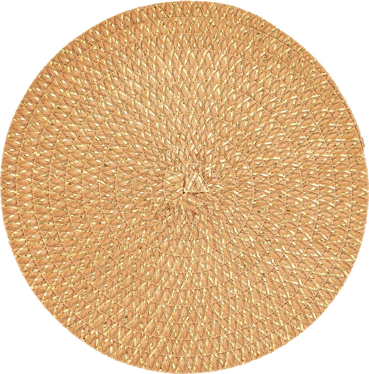 Placemat Rond BEIGE - GOUD - ˜ 38cm - Set-4