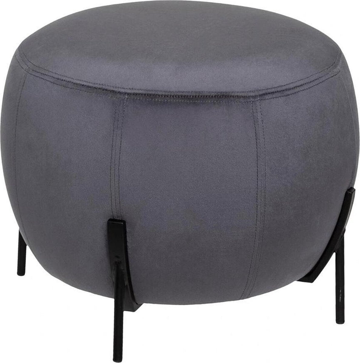 Pouf en velours Calabaza - Gris