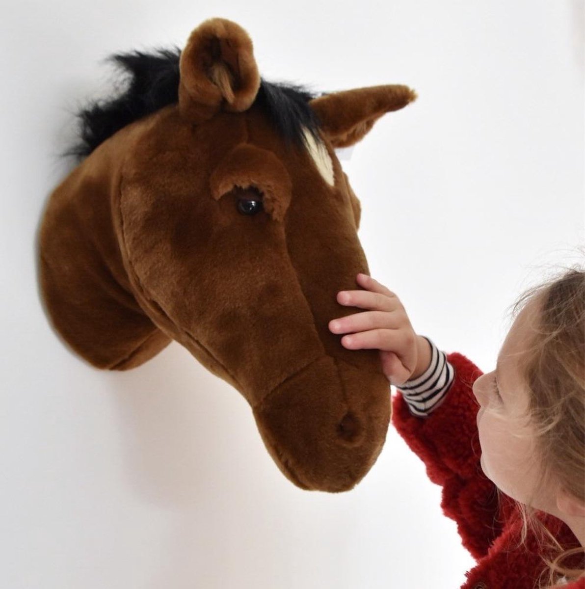 Wild &amp; Soft Scarlett animal head plush wall decoration - Horse