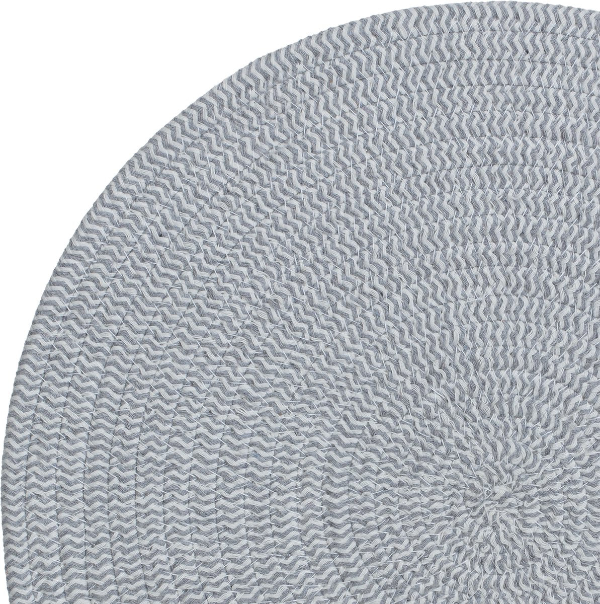 5Five Set de table rond lot de 2 coton Gris - Lavable - Dia 38 cm