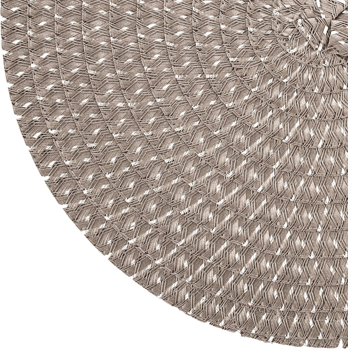 Placemat Rond GRIJS - GOUD - ˜ 38cm - Set-4