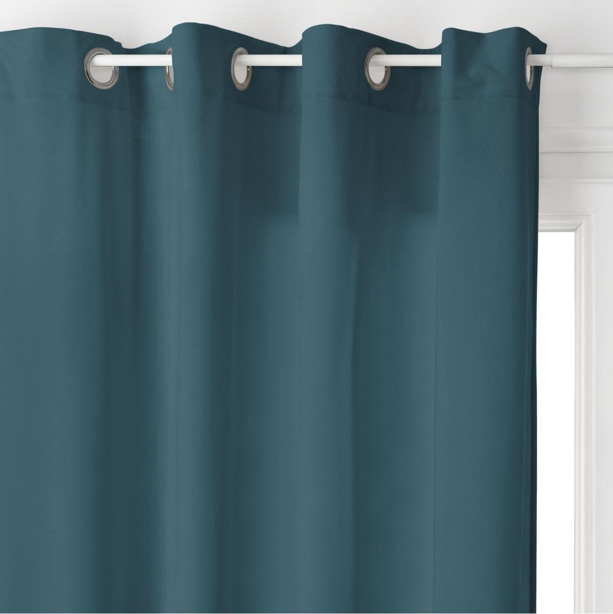 Atmosphera Lilou gordijnen blauw 140 x 260 cm - Kant en klaar met ringen - Gordijn raambekleding €“ Blauw