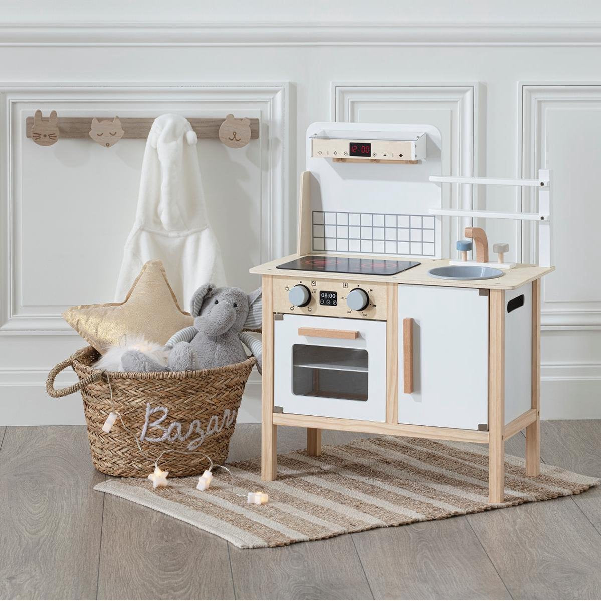 Atmosphera wooden kitchen - Fully equipped wooden kitchen imitation game - Wooden toys