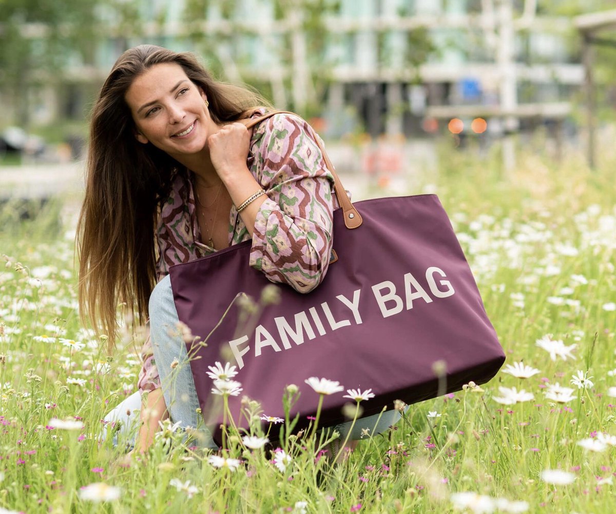 Sac familial XL spacieux Aubergine | Maison d'enfant