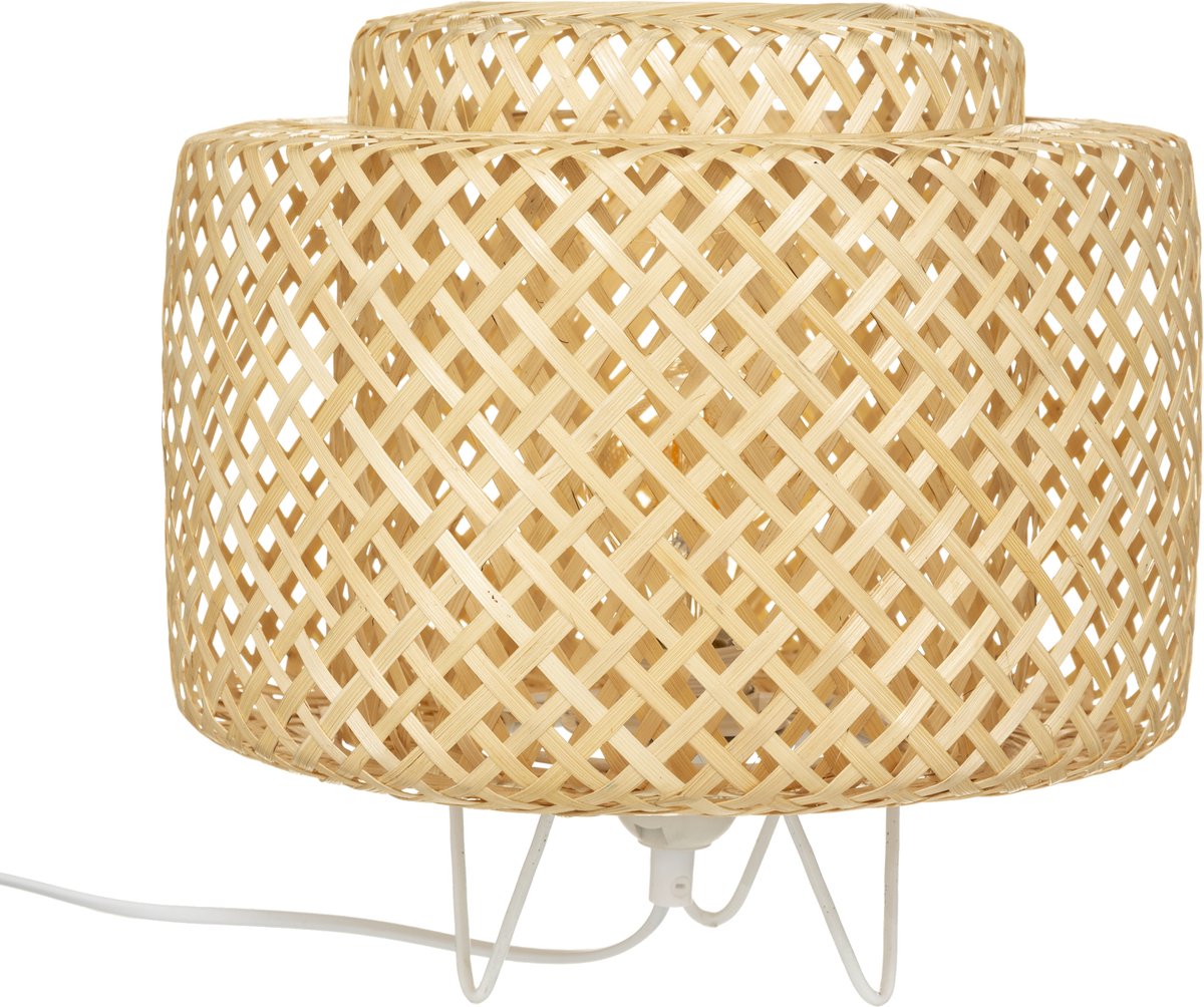 Lampe de table Liby sur pieds naturel - Bambou - E27 - H27