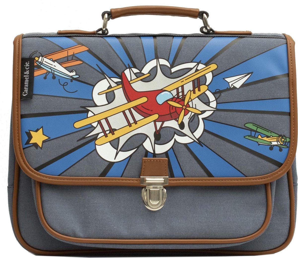 Caramel &amp; Cie Toddler school bag with airplane