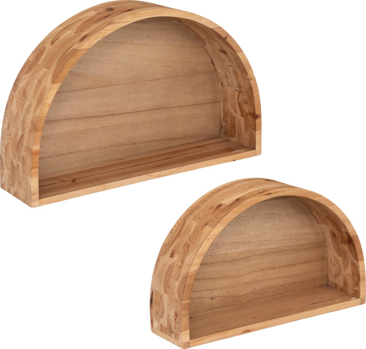 Atmosphera Maude Etagère murale lot de 2 - Bois - Support mural - Boîte murale