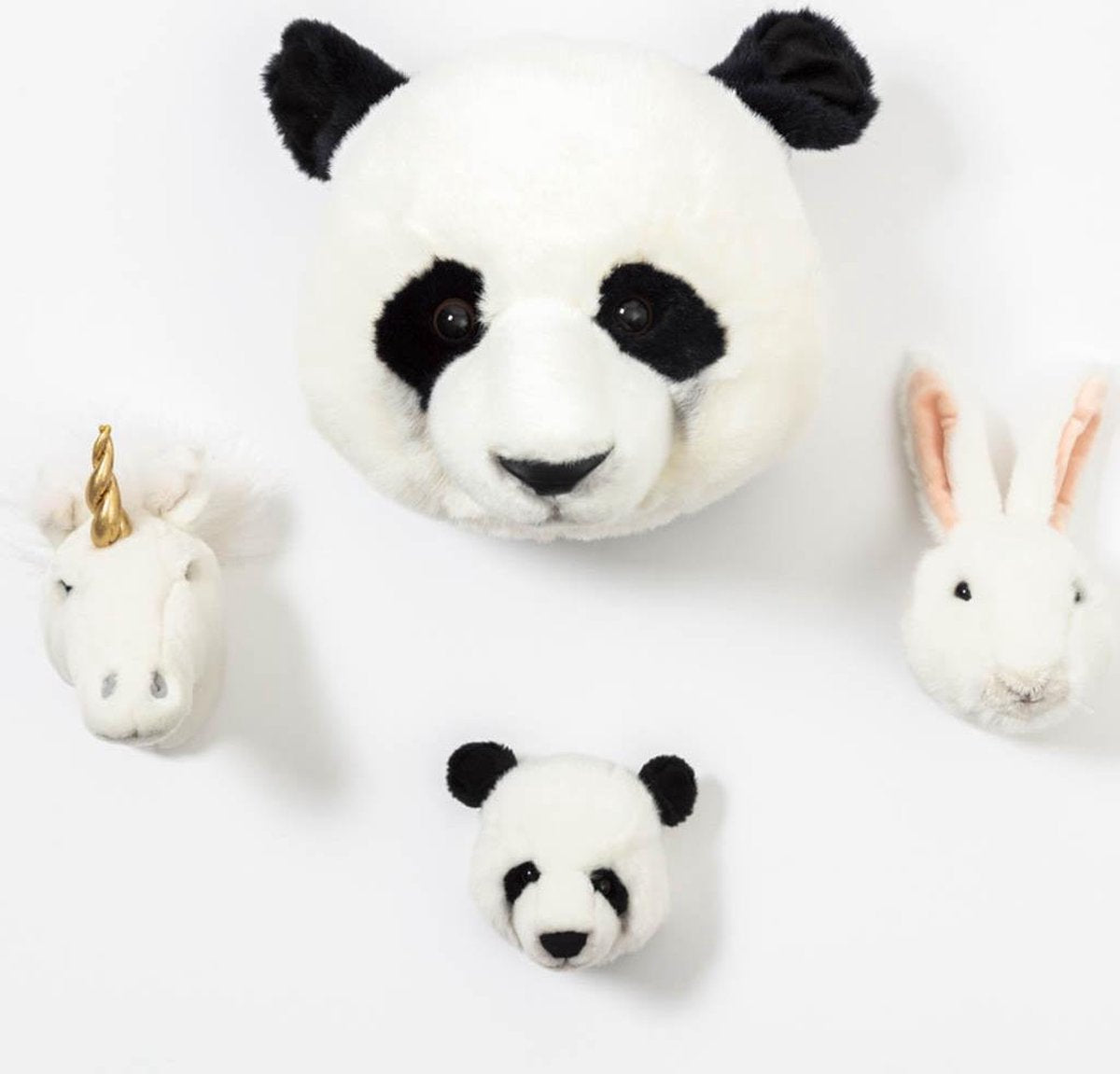 Accessoires Chambre Bébé Wild &amp; Soft - Mini Têtes d'Animaux - Blanc
