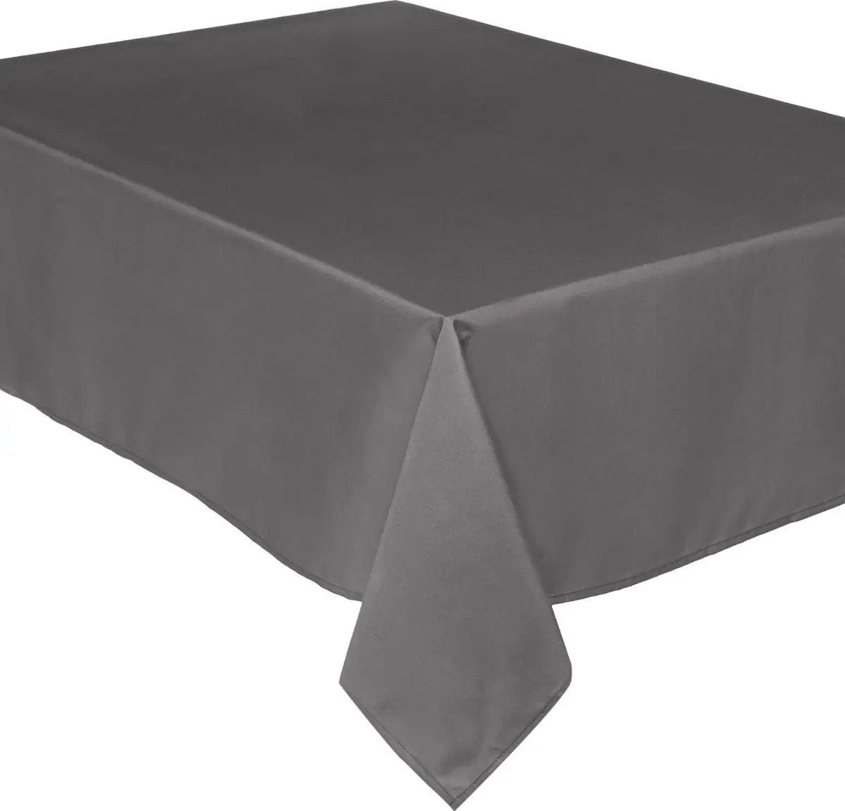 Nappe polyester dimensions 240 x 140 cm - gris - Nappes de table à manger