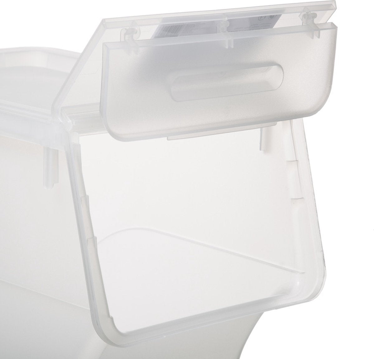 5Five Couvercle avant de boîte de rangement empilable - Transparent - Empilable - Grand - 34 litres