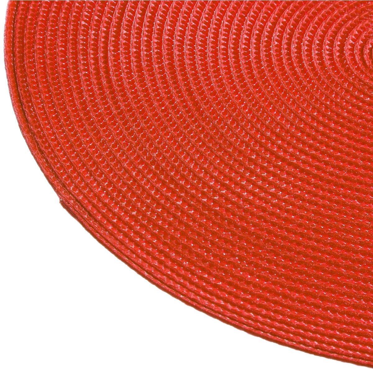 Atmosphera onderlegger Set van 4 - Rood - Gevlochten - Tafelonderlegger - Placemat