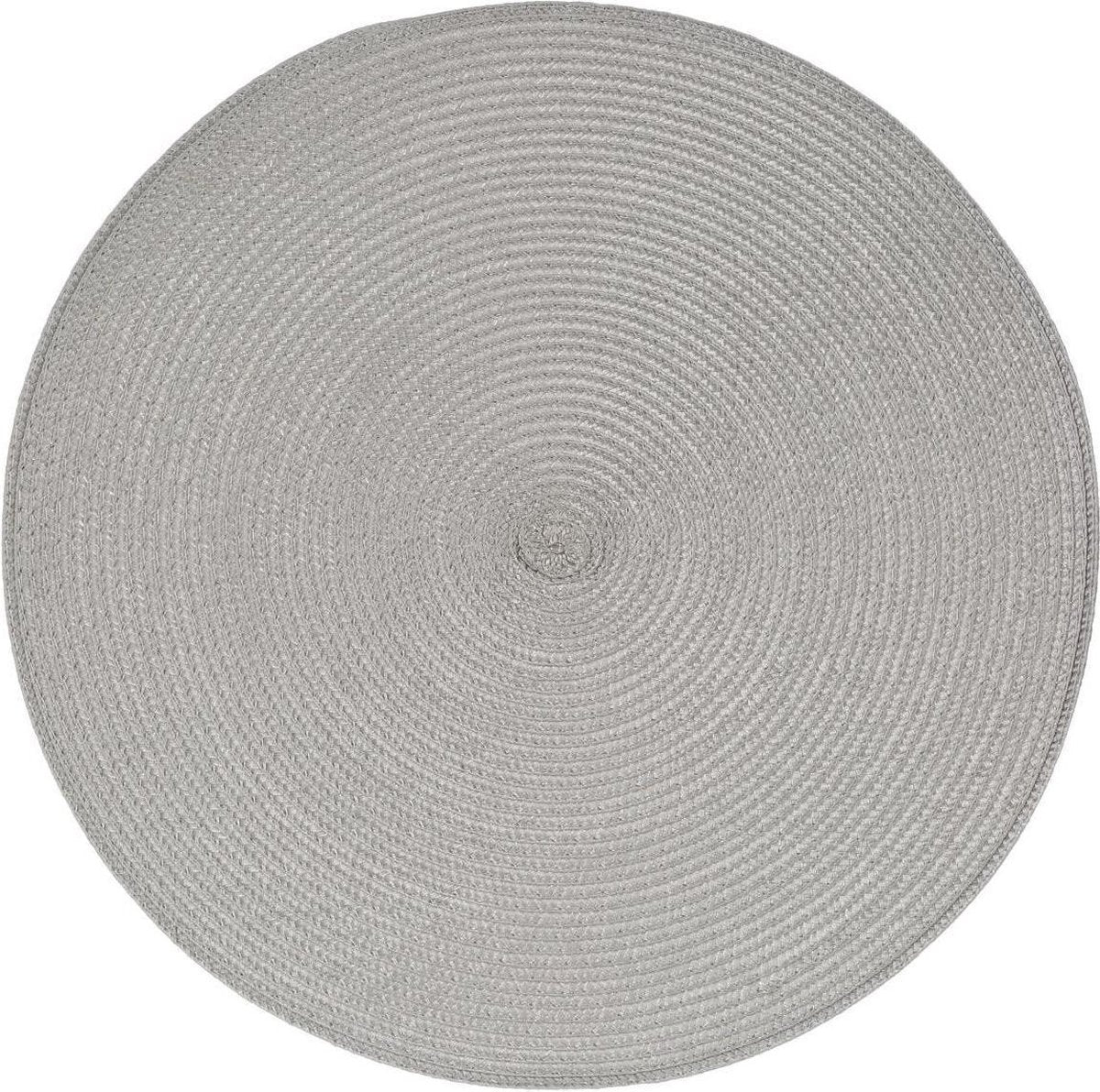 Atmosphera onderlegger Set van 4 - Gevlochten - Tafelonderlegger - Placemat - Lichtgrijs
