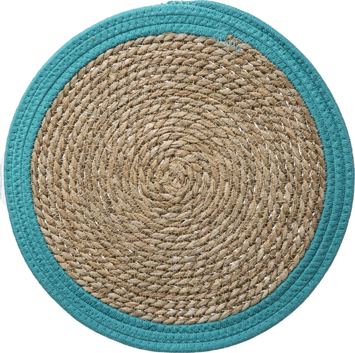 Secret de Gourmet onderlegger Happy Pop Set van 4 - Mint - Gevlochten riet - Tafelonderlegger - Placemat