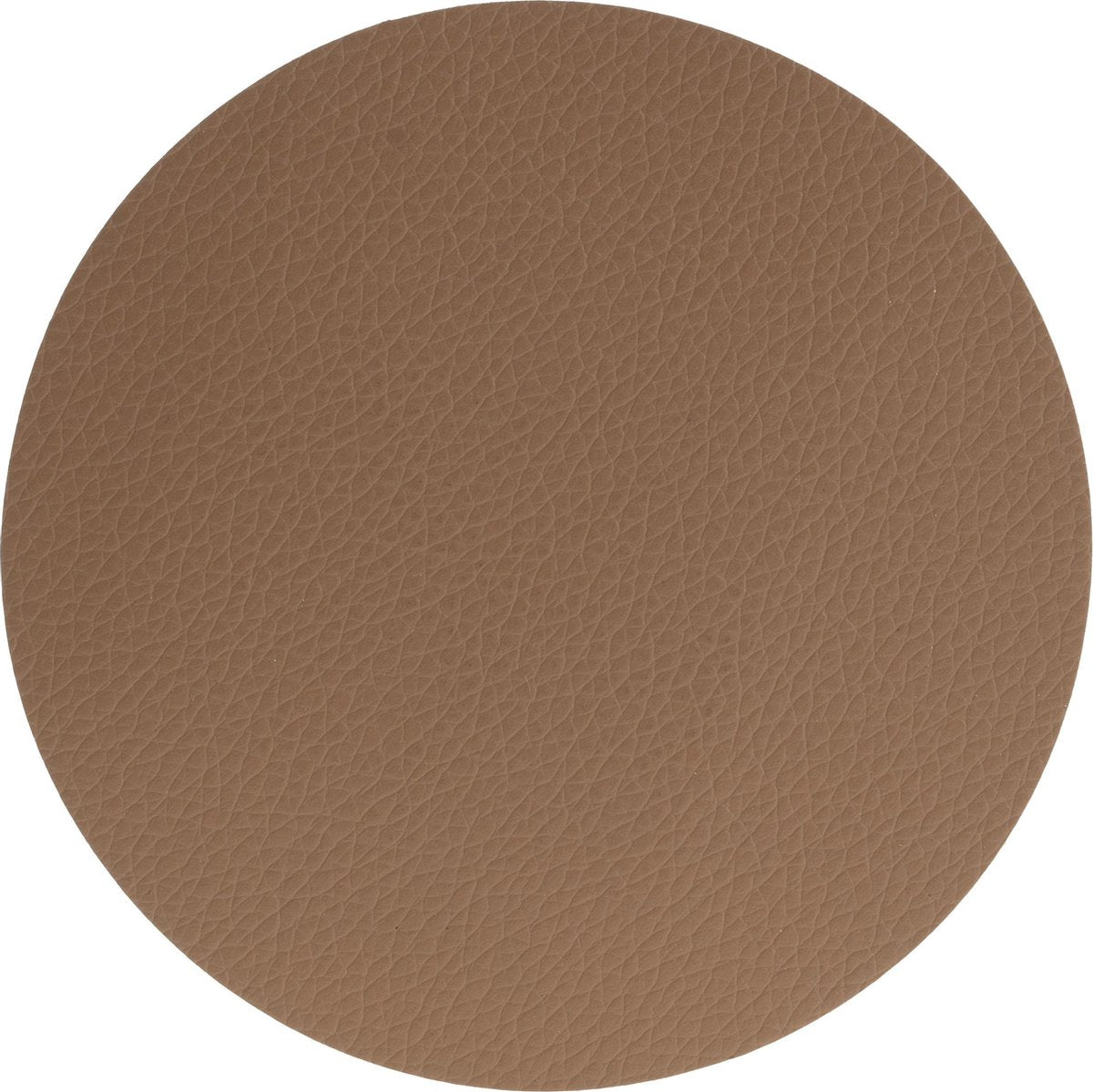 Secret de Gourmet onderzetter in lederlook - 12 stuks - Glasonderzetter - D10 cm - Camel