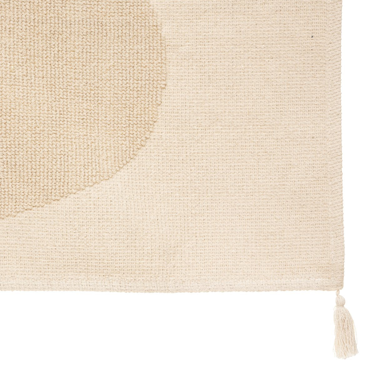 Atmosphera Kids Vloerkleed kinderkamer beer 3D - Katoen - Tapijt - Met pompons - Beige - 90 x 60 cm