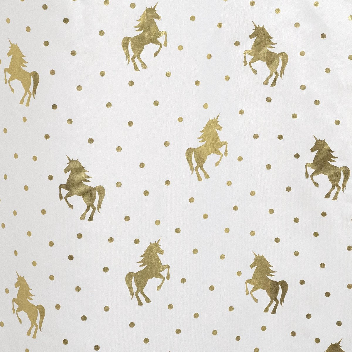Atmosphera Kids Rideau Licorne 140x240cm - Prêt à l'emploi avec anneaux - Blanc et Or