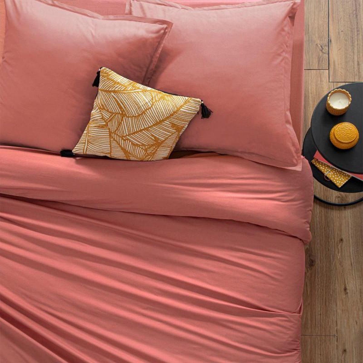 Atmosphera Duvet cover set with 2 pillowcases 240x220cm Terracotta